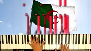 🎹 Hymne National Algérie  Kassaman Synthesia Tuto sur pianokadfr [upl. by Culosio751]