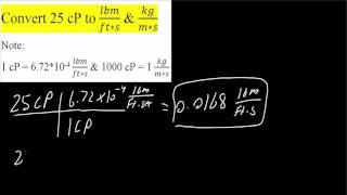 Convert centipose to lbmfts amp kgms [upl. by Juliet827]