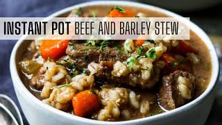 Instant Pot Beef and Barley Stew Recipe  100 Five Star Reviews [upl. by Violette]