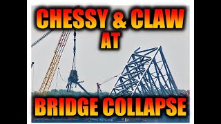 Chessy and the Claw working to remove steel debris at the Baltimore Bridge Collapse Site [upl. by Florin]