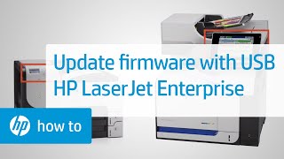 Using a USB Drive to Update the Firmware  HP LaserJet Enterprise Printers  HP Support [upl. by Siusan869]