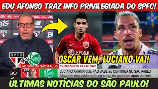 EDU AFONSO SOLTOU A BOMBA💣 OSCAR CHEGANDO E LUCIANO SAINDO DO SÃO PAULO PÓS JOGO SPFC 1x2 JUVE [upl. by Lehcer301]