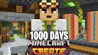 I Survived 1000 Days with the Create Mod in Hardcore Minecraft FULL MOVIE [upl. by Elag]