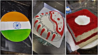 National flag and heart shape cake redvelvet cake making 🇮🇳🎂🍰💕comment your favourite cake 🫡 [upl. by Gabrila448]