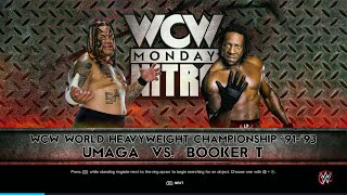 WWE 2K23 Umaga vs Booker T  Tables Match [upl. by Aikrehs692]