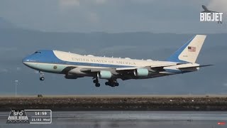 LIVE Air Force One at San Francisco SFO [upl. by Kcirdehs607]