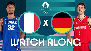 France v Germany  Mens Olympic Basketball Tournament Paris 2024  Watch Along ⚡🏀 [upl. by Nywrad207]