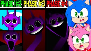 Sonic and Amy watch Phase 1 VS Phase 2 VS Phase 3 VS Phase 4 VS Phase 5 in Incredibox Sprunki [upl. by Loring23]