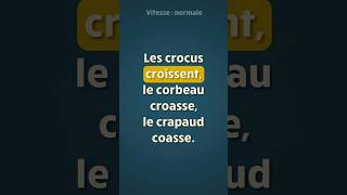 Répétez après moi ce virelangue 🤩  « Les crocus croissent le corbeau croasse le crapaud coasse » [upl. by Asil]