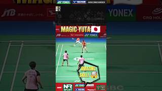 MAGIC SKILL 🇯🇵 WATANABE shorts badminton amazing yutawatanabe paris2024 bwf [upl. by Carlye]