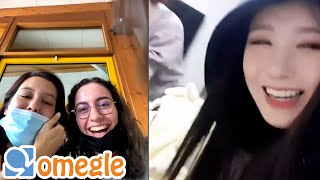 GIDLE breaks the table and camera falls down on omegle [upl. by Glennis]