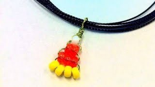 How to Make DIY Beaded Candy Corn Charms or Earrings with The Bead Place [upl. by Susi58]