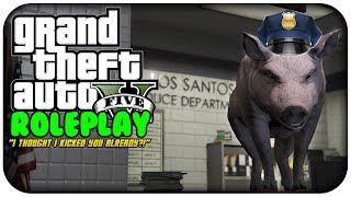 PULLING PEOPLE OVER AS A PIG  GTA 5 ROLEPLAY 30 [upl. by Ahkeber]