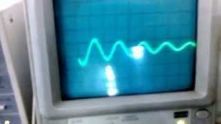 Damped Harmonic Oscillation on Oscilloscope [upl. by Adelpho]