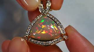 Indonesian Black Opal Necklace at 1256 carats by Kat Florence KF07943 [upl. by Leanor]