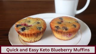 Quick and Easy Keto Blueberry Muffins Nut Free and Gluten Free [upl. by Trevar]