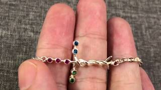 Handmade Sterling Silver Laminin Cross Bracelet  Handmadocom [upl. by Joab584]