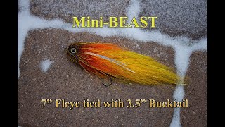 MiniBEAST Tying a 7quot Hollow Fleye with 35quot Hair [upl. by Yerocaj121]