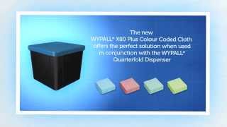 The new innovative WYPALL Quarterfold Wiper Dispenser and the WYPALL X80 Plus Colour Coded Cloths [upl. by Melena]