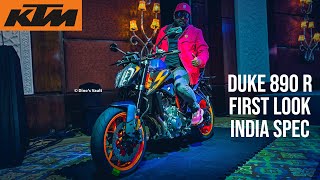 KTM Duke 890 R First Look Walkaround Review India Spec Model [upl. by Enelloc293]