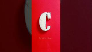 C Letter  Thermocol Letter C c letter art craft diy making short viralvideo explore reel [upl. by Hcardahs854]