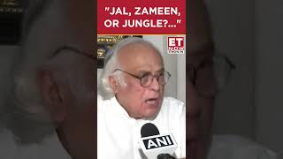 quotJal Zameen Or Junglequot Jairam Ramesh Fires Salvos On BJP  etnow jairamramesh shorts [upl. by Yetak]