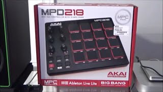 Akai Professional MPD218 Midi Controller Unboxing And Test [upl. by Dane]