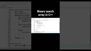 Binary search array in c program coding c [upl. by Adnerol]