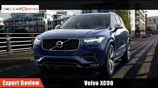 Volvo XC90  Expert Review  CarDekhocom [upl. by Aerdnu497]