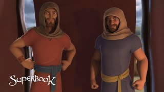 Superbook  Rahab and the Walls of Jericho Official Clip  Meet Rahab and the Two Spies [upl. by Alym543]