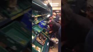 Shoppers fight over reduced veg in Tesco [upl. by Ykcul805]