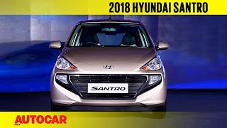 2018 Hyundai Santro  Walkaround and First Look  Autocar India [upl. by Eetsim857]