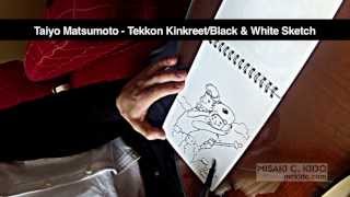 Taiyo Matsumoto drawing BlackampWhite mangaka sketch video by mckido [upl. by Yokum]