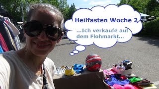 😰😱😶 Heilfasten Woche 2 NUR flüssige Nahrung  Ich verkaufe auf dem Flohmarkt   16 kg [upl. by Dnomyar474]