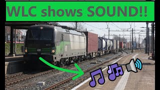 Horns Vectron with containertrain SHOWS SOUND 💪 [upl. by Kozloski]