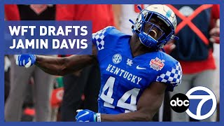 Washington Football Team selects linebacker Jamin Davis with 19th pick in the NFL Draft [upl. by Ailb176]