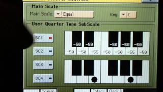 Korg Pa3x save quarter tone scales and change screens colors bySAMER JAZRAWY [upl. by Lili689]