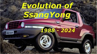 Evolution of SsangYong 1988  2024 [upl. by Kozloski756]