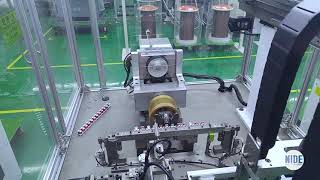 Linear stator winding machine for BLDC motor [upl. by Eixid]