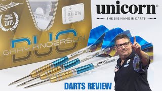 Unicorn Gary Anderson DUO Darts Review [upl. by Ellemaj]