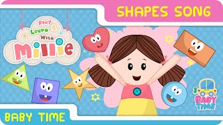 Nursery Rhymes  Its Play Time  Learning Shapes With Millie [upl. by Roberson]