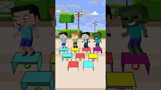 Jumping Challenge With Herobrine Alex Steve and Their Friends minecraft [upl. by Rumpf]