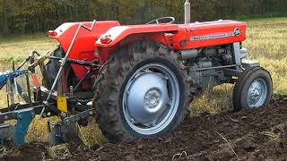 1975 Massey Ferguson 135 25 Litre 3Cyl Diesel Tractor With Ransomes Plough [upl. by Haila]