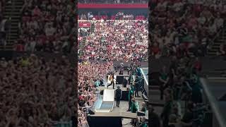 Bruce Springsteen falls on stage Amsterdam 27523 [upl. by Namhcan]