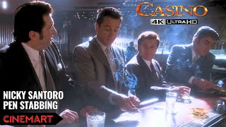 CASINO 1995  Nicky Santoro  Pen Stabbing Scene 4K UHD [upl. by Rocca223]