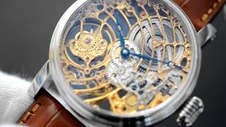 Tourby Art Deco Skeleton High Finish Gold Hand Engraved  genuine ETA Unitas 6498 1 [upl. by Nirol]