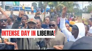 Breaking News Liberia Opposition Political Party Supporters amp Police Clash in Monrovia Liberia [upl. by Davidde]