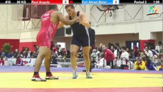 2012 Pan Am 96 KG Quarterfinal Raul Angulo COL vs Yuri Alexei Maier ARG [upl. by Silenay]