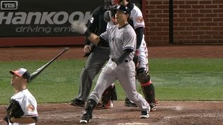 Jacoby Ellsbury delivers a SWEET bat flip only to watch the ball go FOUL [upl. by Yregram]