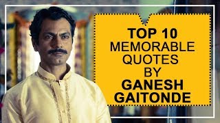 Top 10 GEMS by Sacred Games Ganesh Gaitonde [upl. by Ithaman602]